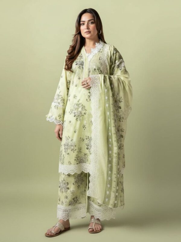 WAREESHA Printed Lawn Embroidered Chikankari – Vol 11